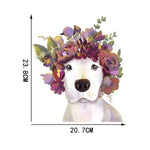 Sticker Toilette<br> Abattant WC Chien Couronne de Fleur