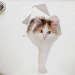 Sticker Toilette<br> Chaton Surpris 3D