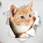 Sticker Toilette<br> Chaton Sournois 3D