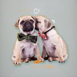 Sticker Toilette<br> Abattant WC Chien Pug Amoureux