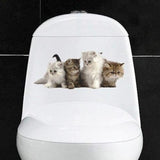 Sticker Toilette<br> Abattant WC Petits Chatons