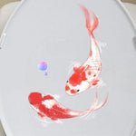 Sticker Toilette<br> Abattant WC Poisson Rouge & Blanc