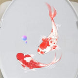 Sticker Toilette<br> Abattant WC Poisson Rouge & Blanc
