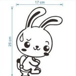 Sticker Toilette<br> Lapin Abattant WC