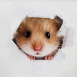 Sticker Toilette<br> Petit Hamster 3D