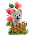 Sticker Toilette<br> Abattant WC Chien et Fleurs