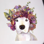 Sticker Toilette<br> Abattant WC Chien Couronne de Fleur