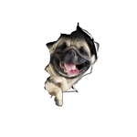 Sticker Toilette<br> Chien Pug 3D