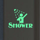 Sticker Toilette<br> Douche Phosphorescent