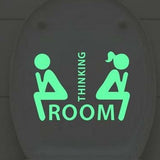 Sticker Toilette<br> Le Penseur Phosphorescent