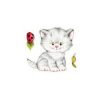 Stickers Toilette<br> Chaton Coccinelle