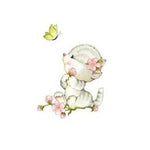 Stickers Toilette<br> Chaton Papillon