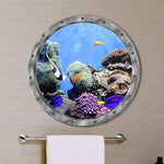 Sticker Toilette<br> Hublot Récifs Marins