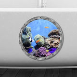 Sticker Toilette<br> Hublot Récifs Marins