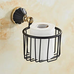 Porte Papier Toilette<br> Design Luxe Noir - Toilette-WC