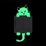 Sticker Toilette<br> Chaton Interrupteur Phosphorescent