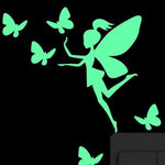 Sticker Toilette<br> Fée Papillon Phosphorescent