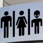 Sticker Toilette<br> Homme Femme Alien