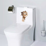 Sticker Toilette<br> Chat Tigré 3D