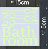 Sticker Toilette<br> Bathroom Design Phosphorescent