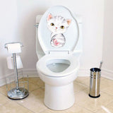 Stickers Toilette<br> Chat Cartoon