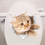 Sticker Toilette<br> Chat Trop Chou 3D