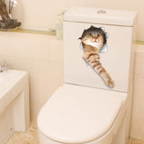 Sticker Toilette<br> Chat Surpris 3D