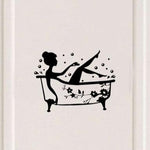 Sticker Toilette<br> Baignoire Noir