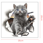 Sticker Toilette<br> Chat Gris 3D